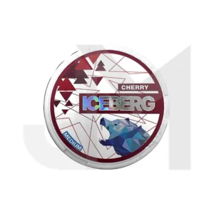 A close up of the top of an ice berg cherry flavor.