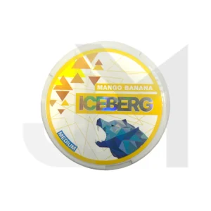 A close up of the front side of an ice berg flavor.